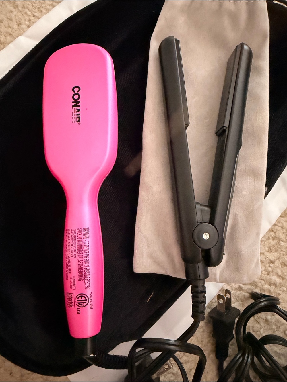 Conair Mini Straightening Brush and Mini Flat Iron